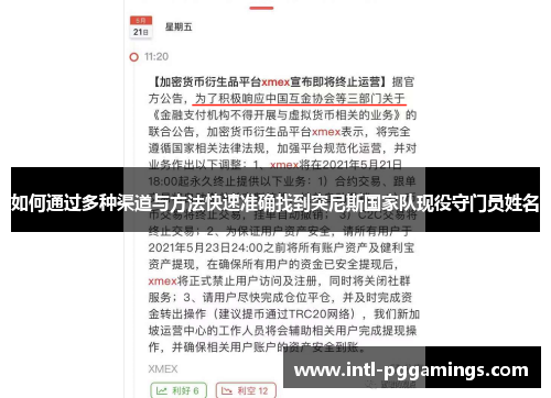 如何通过多种渠道与方法快速准确找到突尼斯国家队现役守门员姓名
